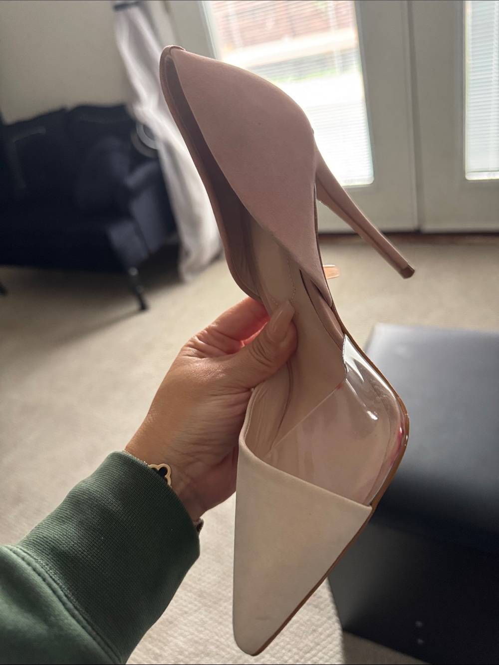 ALDO Two-Tone D'Orsay Pointed Pump in Blush and Beige - Picture 3 of 4